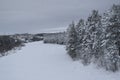 After snowfall in the city of Kandalaksha. December 2019 year Royalty Free Stock Photo