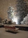 Snowfall in the evening