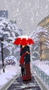 Snowfall and fall in love