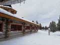 Snowfall Landscape, Kakslauttanen, Finland Royalty Free Stock Photo