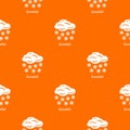 Snowfall pattern vector orange Royalty Free Stock Photo
