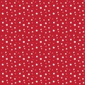 Snowfall red pattern White cartoon snowflakes falling abstract wallpaper sign pattern Christmas Decoration Royalty Free Stock Photo