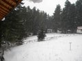 Snowfall in the Rila mountain