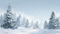 Snowfall Silent Forestline Royalty Free Stock Photo
