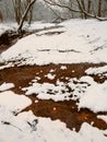 Snowfall Stream in Illinois Royalty Free Stock Photo