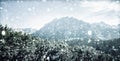 Snowfall in Tatra mountains in winter time Royalty Free Stock Photo