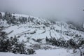 Snowfall view in himalaya Royalty Free Stock Photo