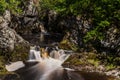 Snowfalls cascade in North Yorkshire