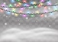 Christmas lights isolated Royalty Free Stock Photo