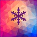 snowflake. Abstract snowflake on geometric pattern. Snowflake si