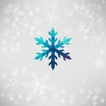 Snowflake. Abstract snowflake of geometric shapes. Sign of the b Royalty Free Stock Photo