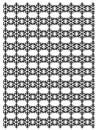 Snowflake black silhouette pattern