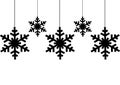 Snowflake black silhouette