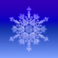 Snowflake on a blue