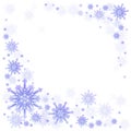 Snowflake on a blue