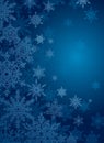 Snowflake blue background