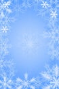 Snowflake blue background