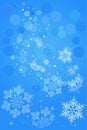 Snowflake blue background