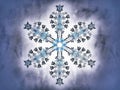 Snowflake on a blue background