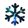 Snowflake blue starlight. Vector illustration