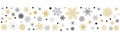 Snowflake border background for Christmas card - vector Royalty Free Stock Photo