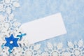 Snowflake Border with tag Royalty Free Stock Photo