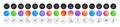 Snowflake, Brand ambassador and Journey line icons. For web app, printing. Round icon buttons. Vector