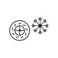 Snowflake and car tire icon vector design illustration Royalty Free Stock Photo