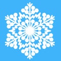 Snowflake christmas decoration icon, geometric vector illustration Royalty Free Stock Photo
