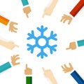 snowflake christmas icon frozen cool snow weather december