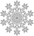 Snowflake Christmas New Year doodles