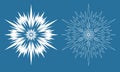 Snowflake Christmas star flash of winter, white ice crystal snowflake for decoration Royalty Free Stock Photo