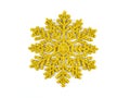 Snowflake Christmas tree decoration on a white background with place for text Royalty Free Stock Photo