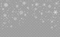 Snowflake. Christmas winter background with snow flake on overlay transparent texture, christmas snowfall glitter. Cold Royalty Free Stock Photo