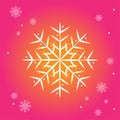 Snowflake Christmas winter holiday pink background