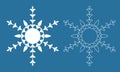 Snowflake Christmas winter, white ice crystal snowflake for decoration and design Royalty Free Stock Photo