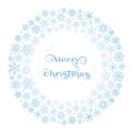 Snowflake Christmas wreath, Christmas illustration Royalty Free Stock Photo