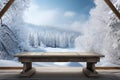 Snowflake clad desk space, inviting you to enjoy the winter panorama
