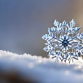 Snowflake close up