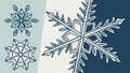 Snowflake close,up design, winter snow , frost crystal art vector design Generative AI