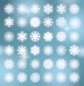 Snowflake collection. illustration. Royalty Free Stock Photo