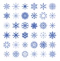 Snowflake collection. vector illustration.