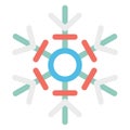 Snowflake Color Vector icon Easily modify or edit Royalty Free Stock Photo