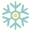 Snowflake Color Vector icon Easily modify or edit