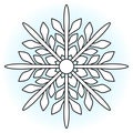 Snowflake coloring book page. Merry christmas and happy new year coloring book page. ÃÂ¡hildren and adults coloring with snowflake