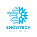 Snowflake connect logo design template