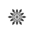 Snowflake decoration vector icon Royalty Free Stock Photo