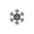 Snowflake decoration vector icon Royalty Free Stock Photo