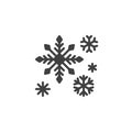 Snowflake decoration vector icon Royalty Free Stock Photo