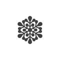 Snowflake decoration vector icon Royalty Free Stock Photo